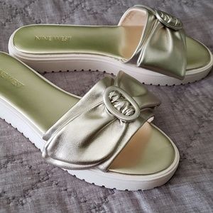 Nine West Gold Sandals